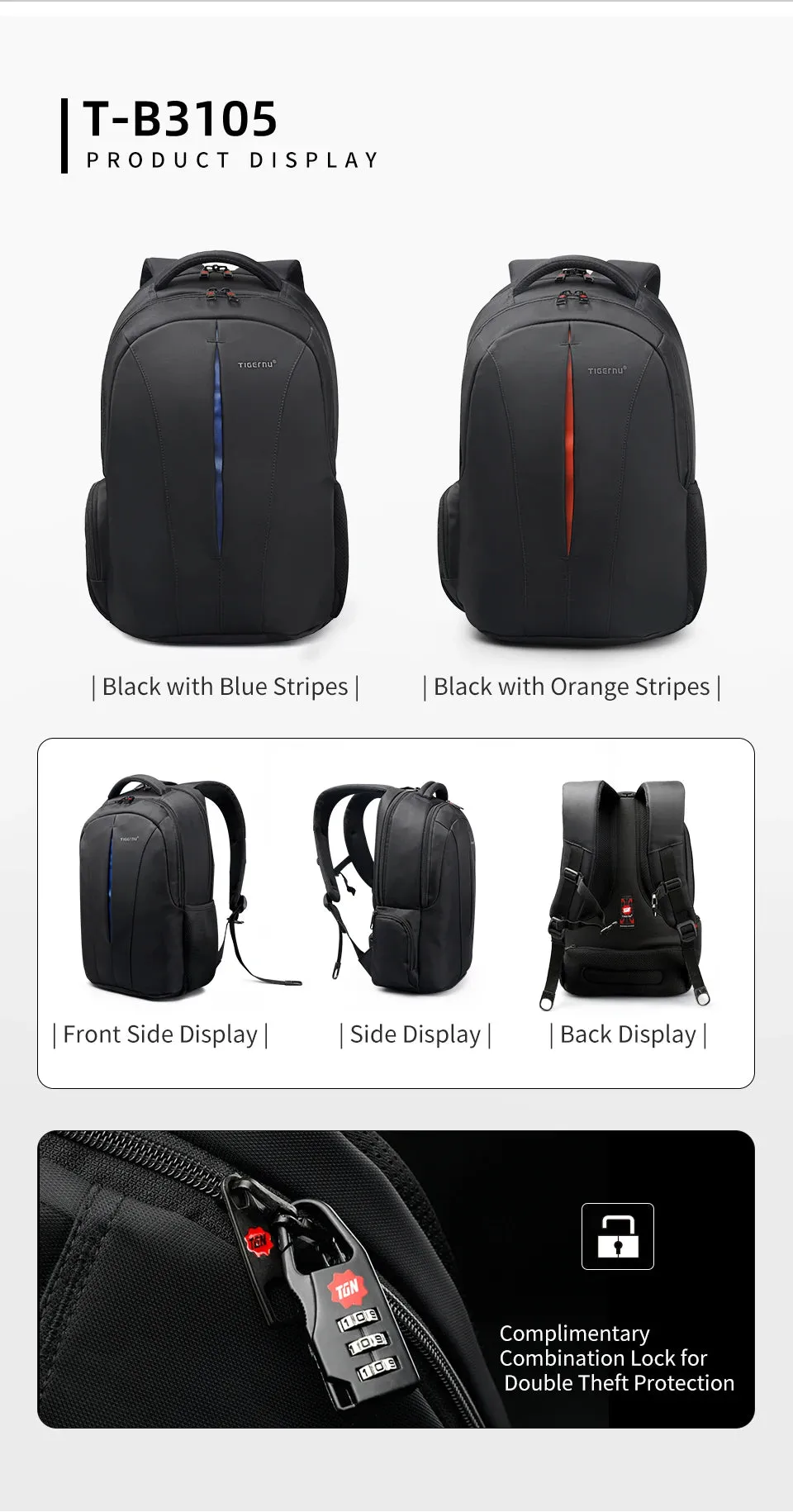 Lifetime Warranty Backpack For Men TSA Anti Theft Bag 15.6inch Laptop Backpack Men Travel Backpacks Schoolbag Male Backpacks Bag