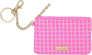 Lilly Pulitzer ID Holder Wallet, Wallet with Zip Close, Cute Card and ID Case for Women, Havana Pink Caning