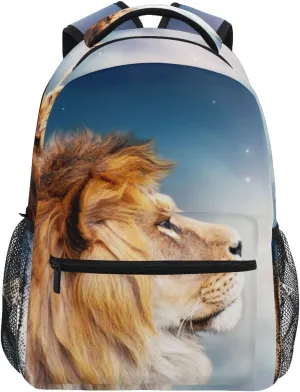 Lion Forest Animal Backpacks for Girls Boys School Backpack Kids Bookbag 3rd 4th 5th Grade Elementary Travel Laptop Shoulder Bag Students Daypacks