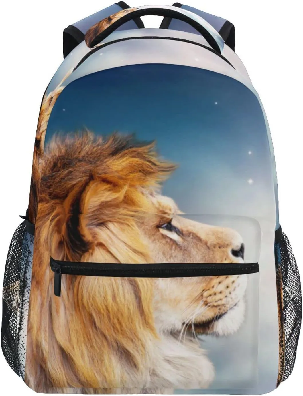 Lion Forest Animal Backpacks for Girls Boys School Backpack Kids Bookbag 3rd 4th 5th Grade Elementary Travel Laptop Shoulder Bag Students Daypacks