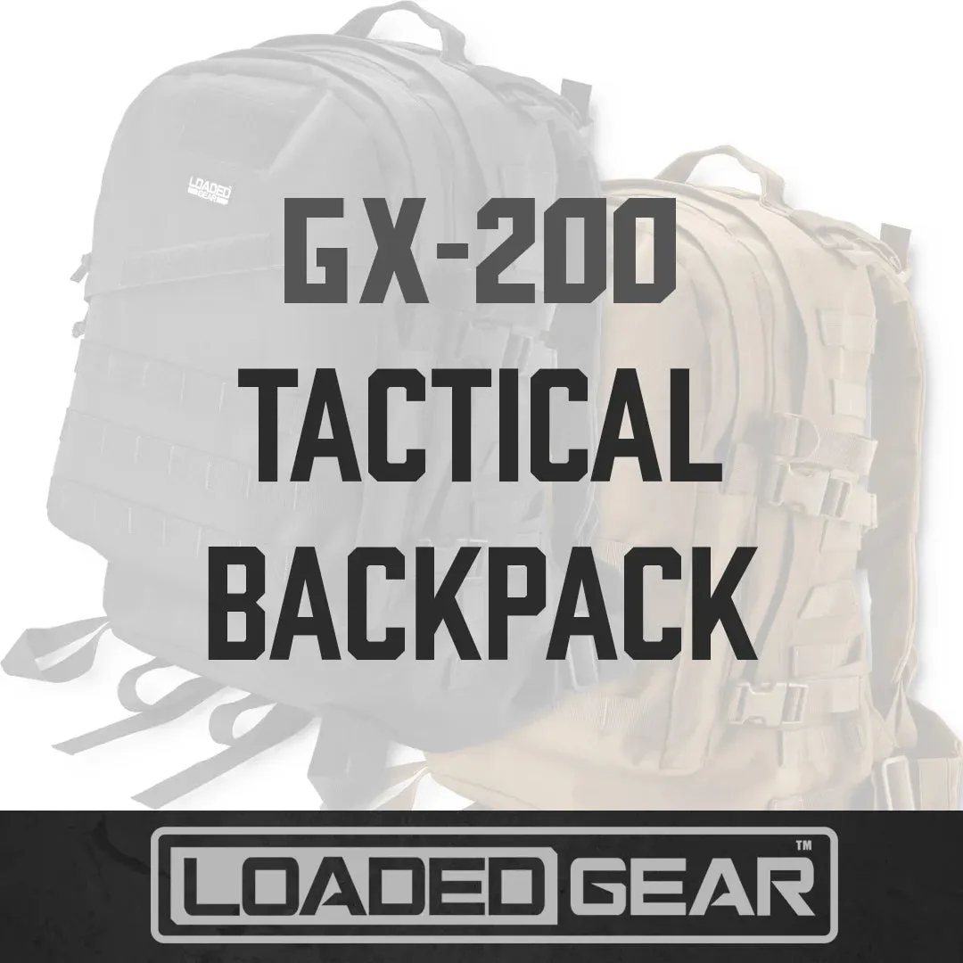 Loaded Gear GX-200 Tactical Backpacks | Black, Dark Earth | BI12022, BI12342