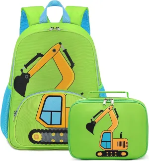 LOIDOU Backpack Boys Girls Preschool Backpacks for Kids School Bags Kindergarten BookBag Set Toddler Backpack with Lunch Box