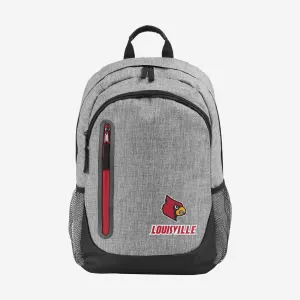 Louisville Cardinals Heather Grey Bold Color Backpack