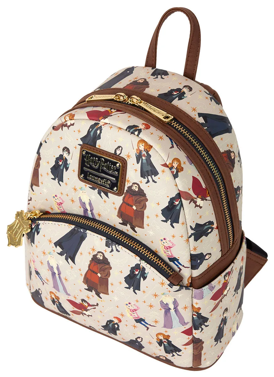 Loungefly Harry Potter All Over Print Mini Backpack