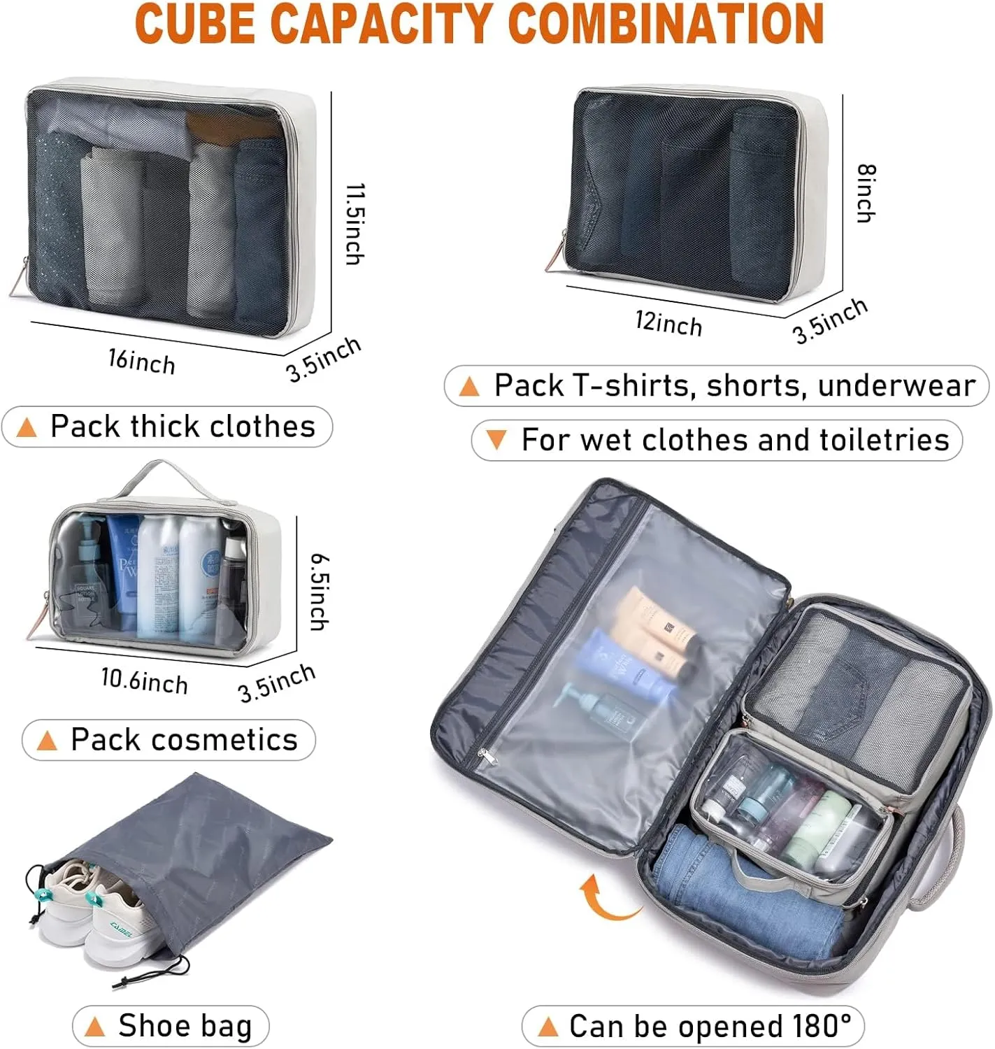 LOVEVOOK Carry on Backpack, 40L Travel Backpack for Women Men Airline Approved, Expandable Large Suitcase Backpacks With 4 Packing Cubes, Aer Travel Pack 3, Water Resistant Weekender Bag