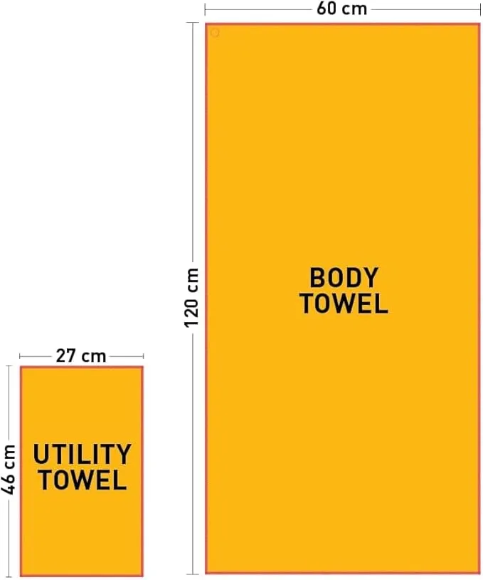 Lunatec Premium Waffle Weave Microfiber Travel Towel. Quick Drying Travel Essential Camping Towel.