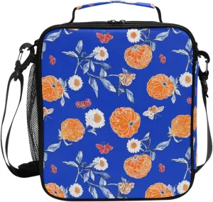Lunch Cooler Bag Zip Pockets Lunch Box Kids with buckle for Kindergarten Fresh Salmonberry Fruit