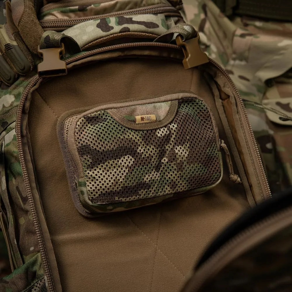 M-Tac Tactical Bag Insert Modular Organizer Utility Admin Pouch Hook Fasteners - Mesh Pocket