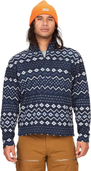MARMOT Men's Drop Line 1/2 Zip Fleece Jacket, Arctic Navy Nordic, Medium