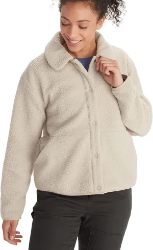 MARMOT Women's Aros Button-Up Jacket - Sherpa Fleece with Retro Style