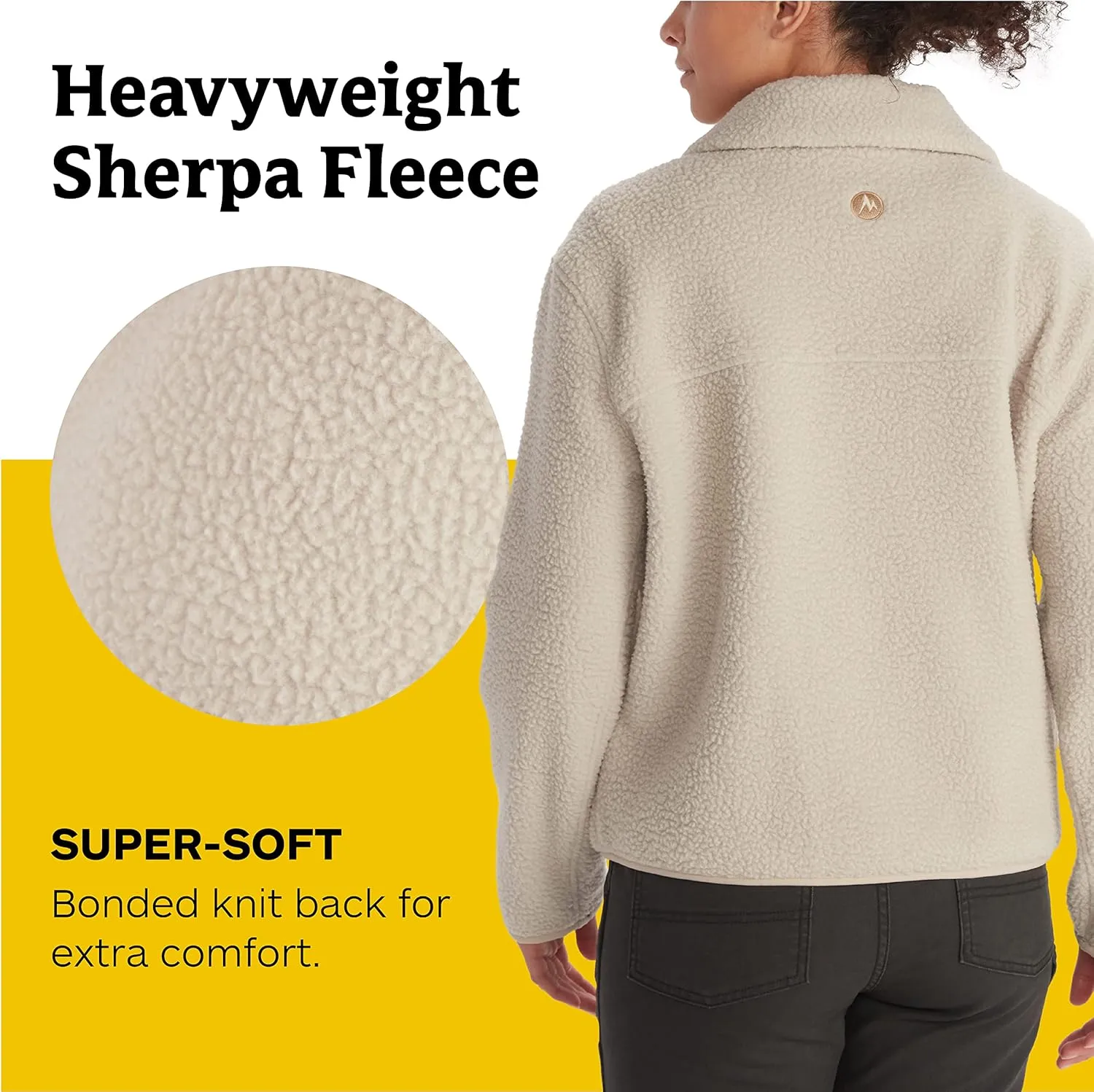 MARMOT Women's Aros Button-Up Jacket - Sherpa Fleece with Retro Style
