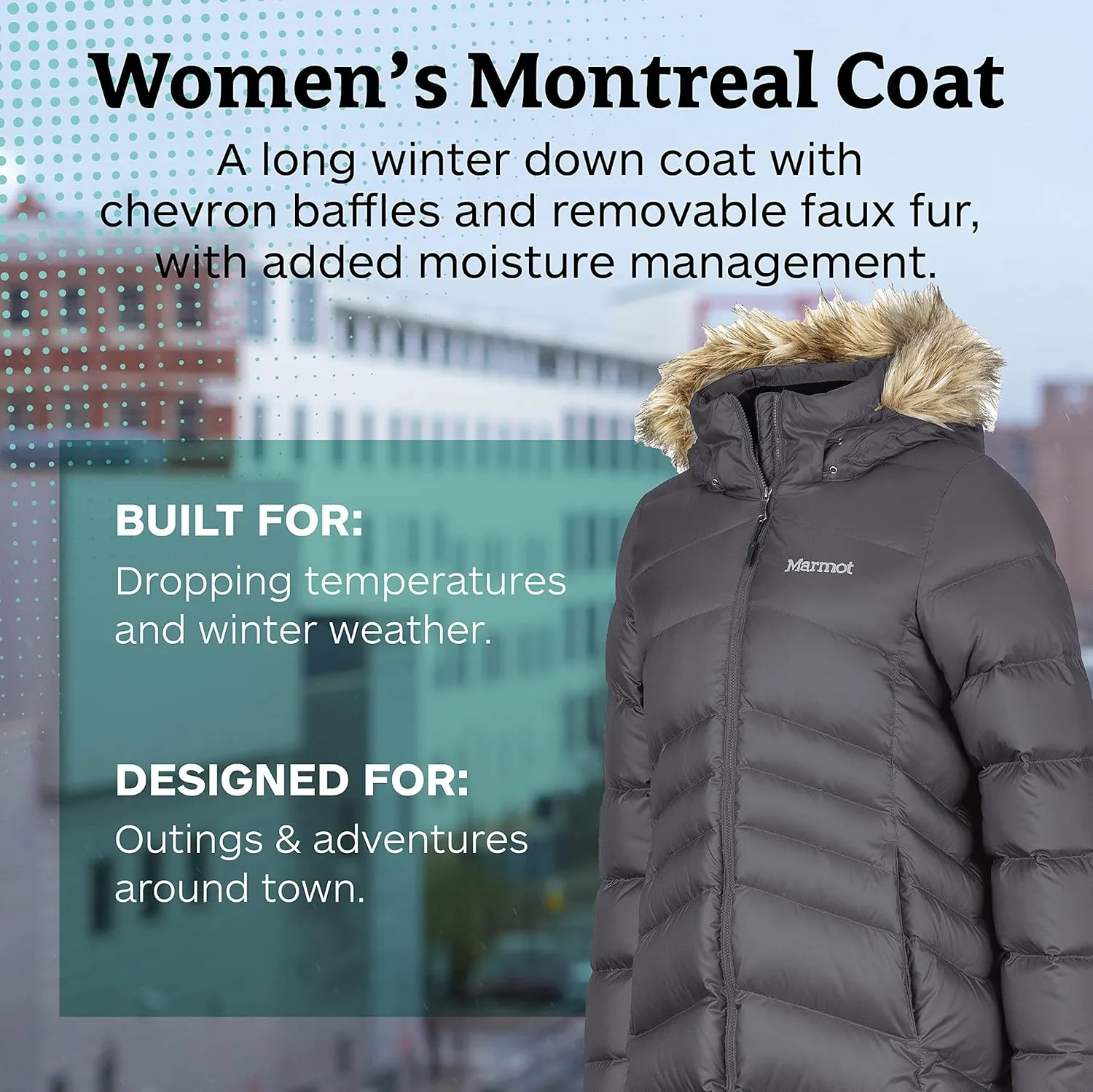 MARMOT Women's Montreal Mid-Thigh Length Down Puffer Coat