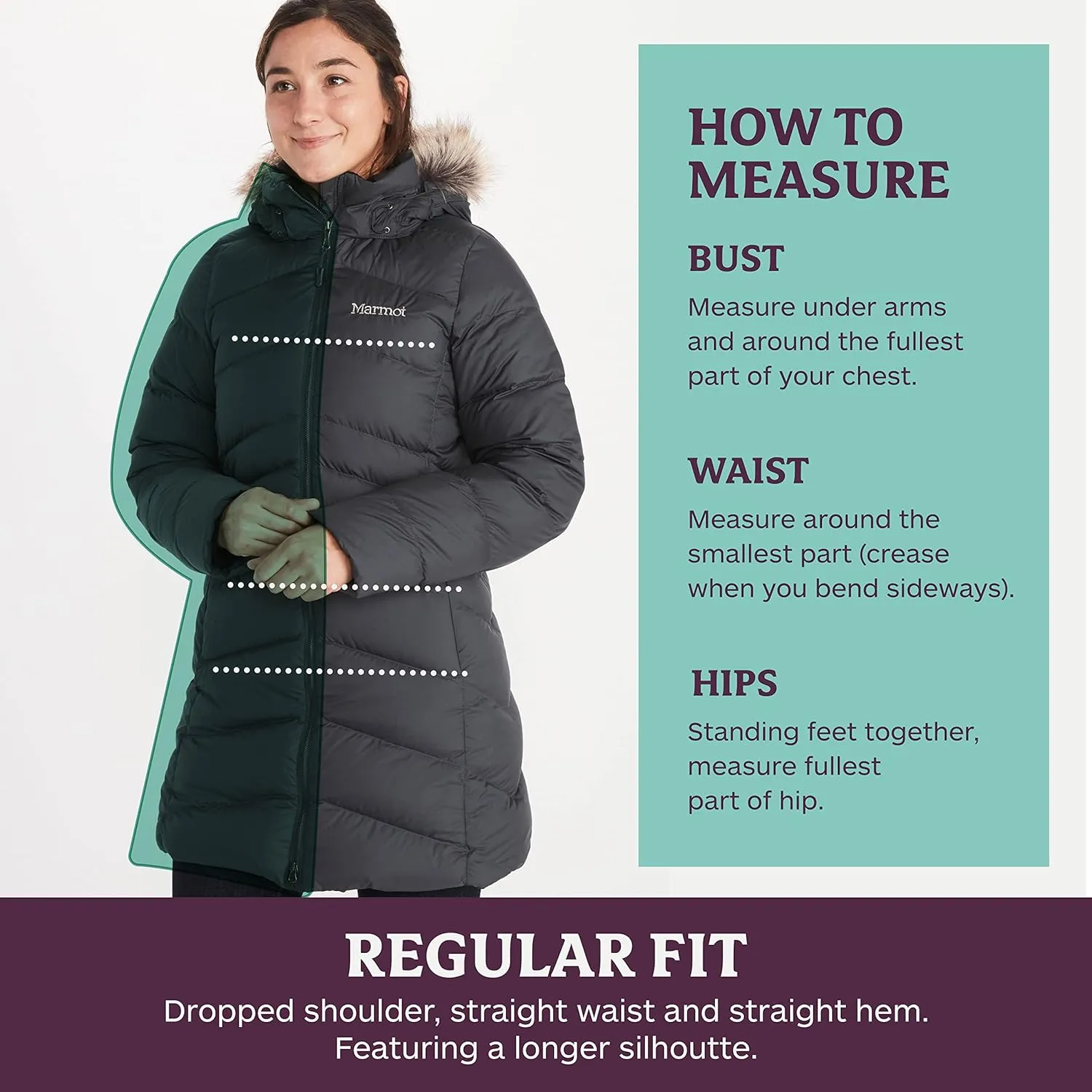 MARMOT Women's Montreal Mid-Thigh Length Down Puffer Coat
