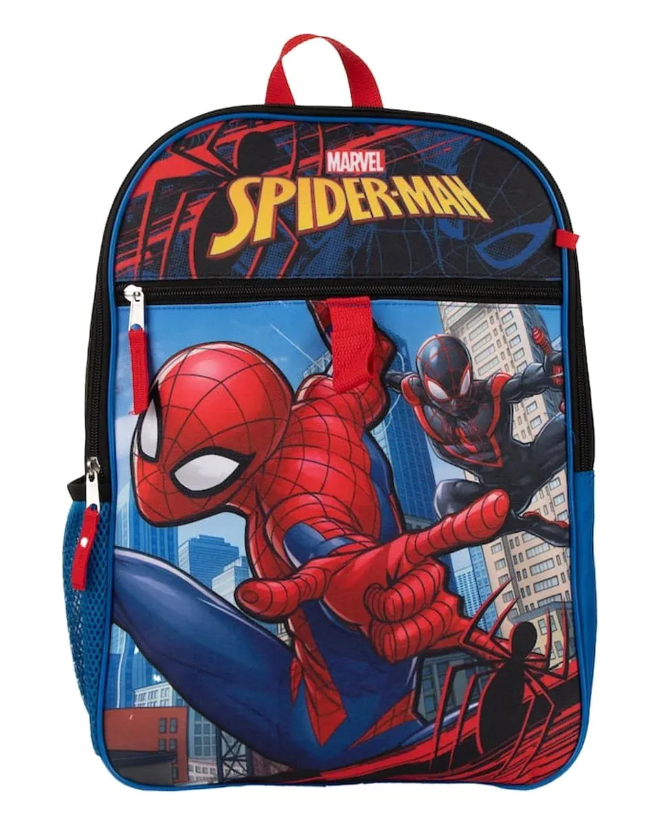 Marvel Spider-Man Miles Morales and Spidey 5-Piece 16" Youth Backpack Combo Set