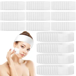 Maxcheck 300 Pieces Disposable Spa Facial Headbands Disposable Esthetic Wipe Sets, Non-woven Facial Wipes Square Aesthetic Wipe for Product Application