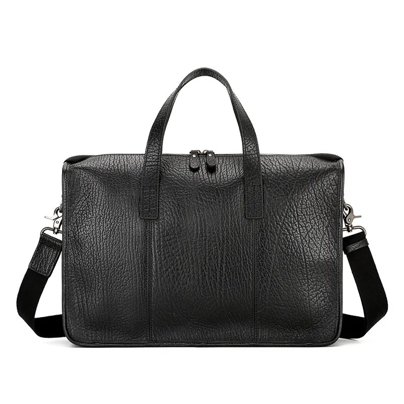 Men's Elegant Full Grain Leather Laptop Briefcase