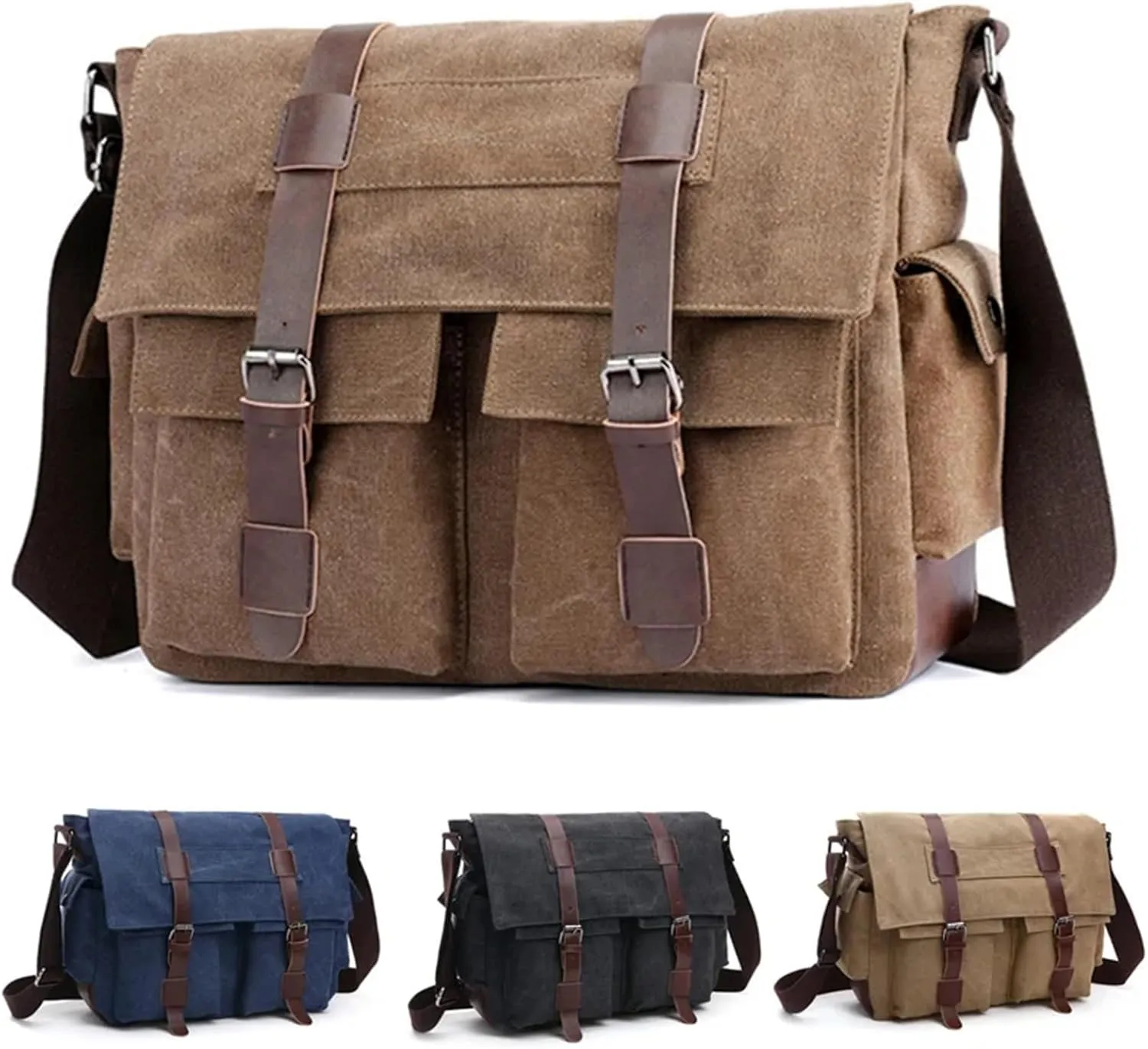 Men's Vintage Canvas Bag Men Casual Crossbody Bag For Men Messenger Bag Man Travel Shoulder