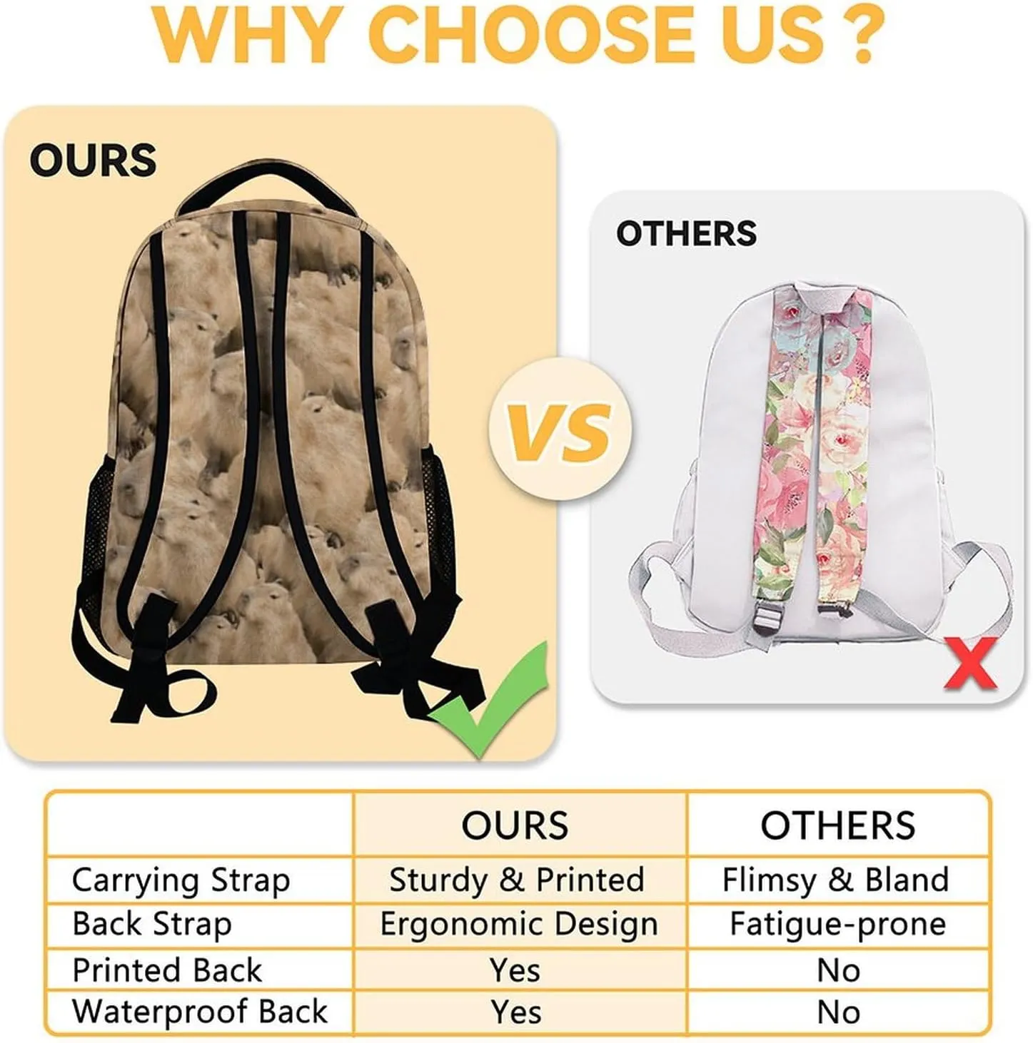 Mercuryelf Backpack for Boys Girls, 16 Inch Khaki Backpacks for School Travel, Casual Lightweight Bookbag for Kids