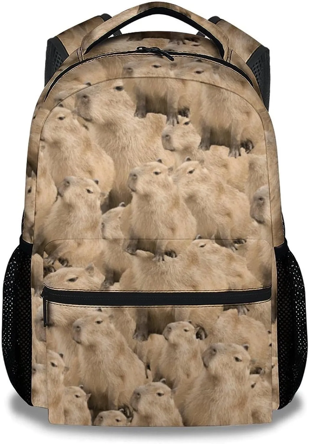 Mercuryelf Backpack for Boys Girls, 16 Inch Khaki Backpacks for School Travel, Casual Lightweight Bookbag for Kids