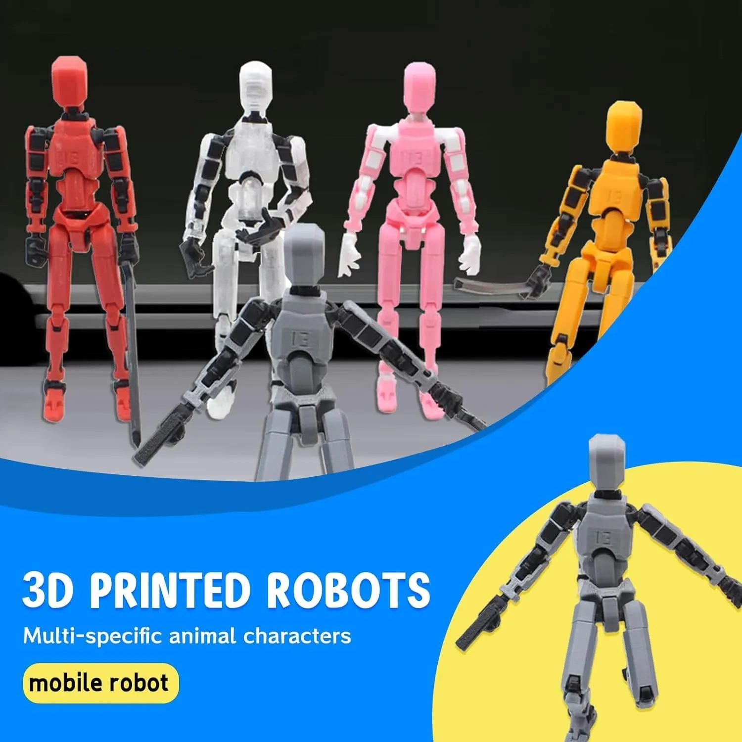 MerryXD T13 Action Figure,Assembly Completed Dummy Nova Titan Lucky 13 Action Figure 3D Printed Multi-Jointed Movable Toy Red
