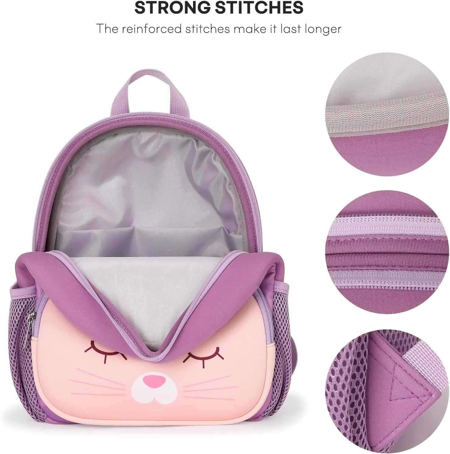 mibasies Toddler Backpacks for Girls 2-4: Baby Preschool Backpack - Kids Cat Backpack for Boys Girls - 12inch Mini School Bag