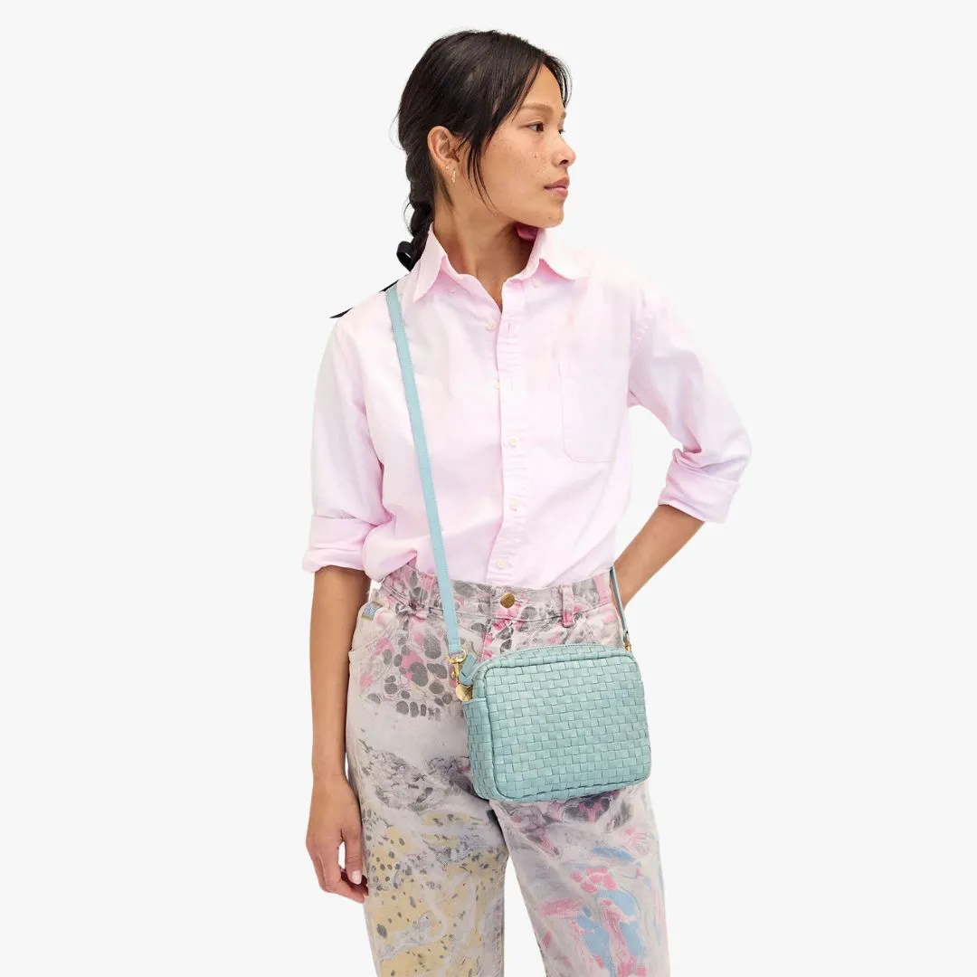Midi Sac (Sunbleached Sky Blue Woven Checker)