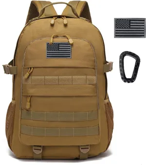 Military Tactical Backpack, 30L Hiking Daypack Water-Resistant 3 Day Assault Backpacks Molle Army Pack(Tan)