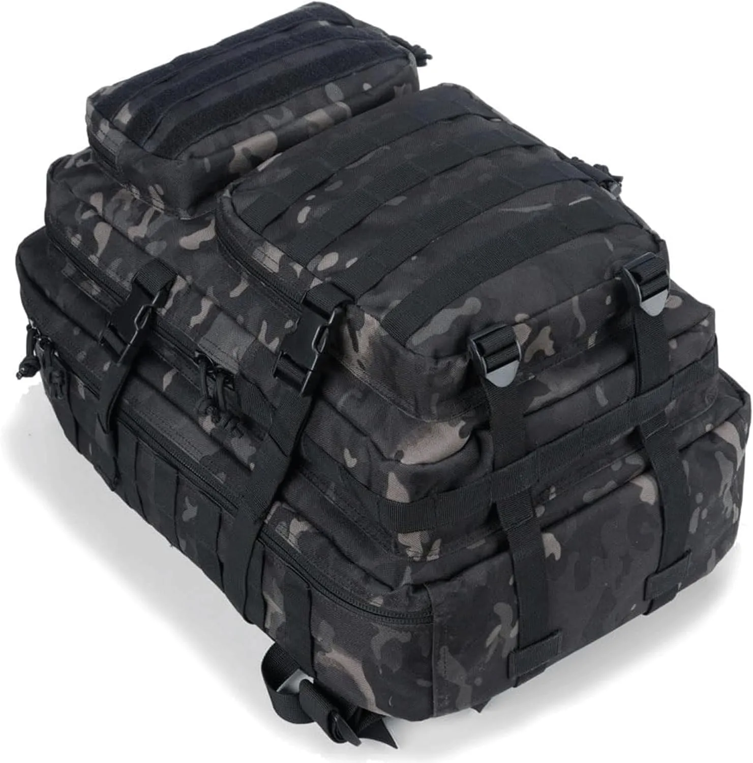 Military Tactical Backpack Large Army 3 Day Assault Pack Molle Bag Backpacks (ACU Camo) (Black Camo)