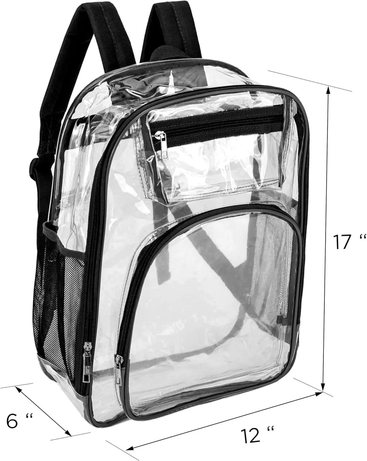 Moda West 24 Pack 17inch Wholesale Bulk Clear Backpack In Assorted Colors
