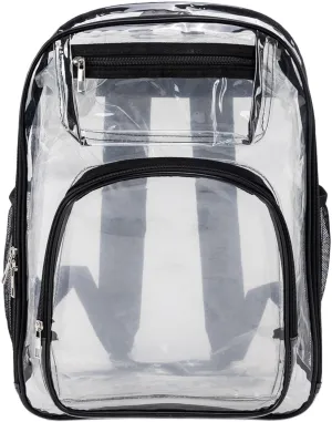 Moda West 24 Pack 17inch Wholesale Bulk Clear Backpack In Assorted Colors