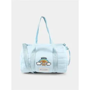 Moschino Baby - Logo Straps Diaper Bag With Changing Mat, Light Blue