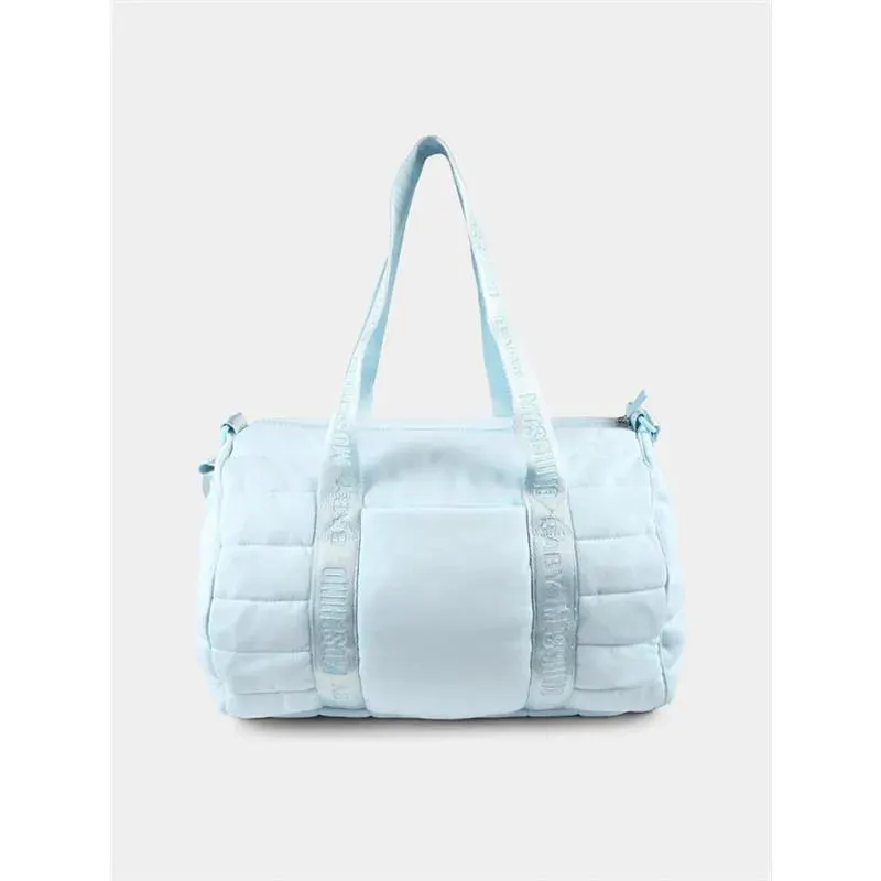 Moschino Baby - Logo Straps Diaper Bag With Changing Mat, Light Blue