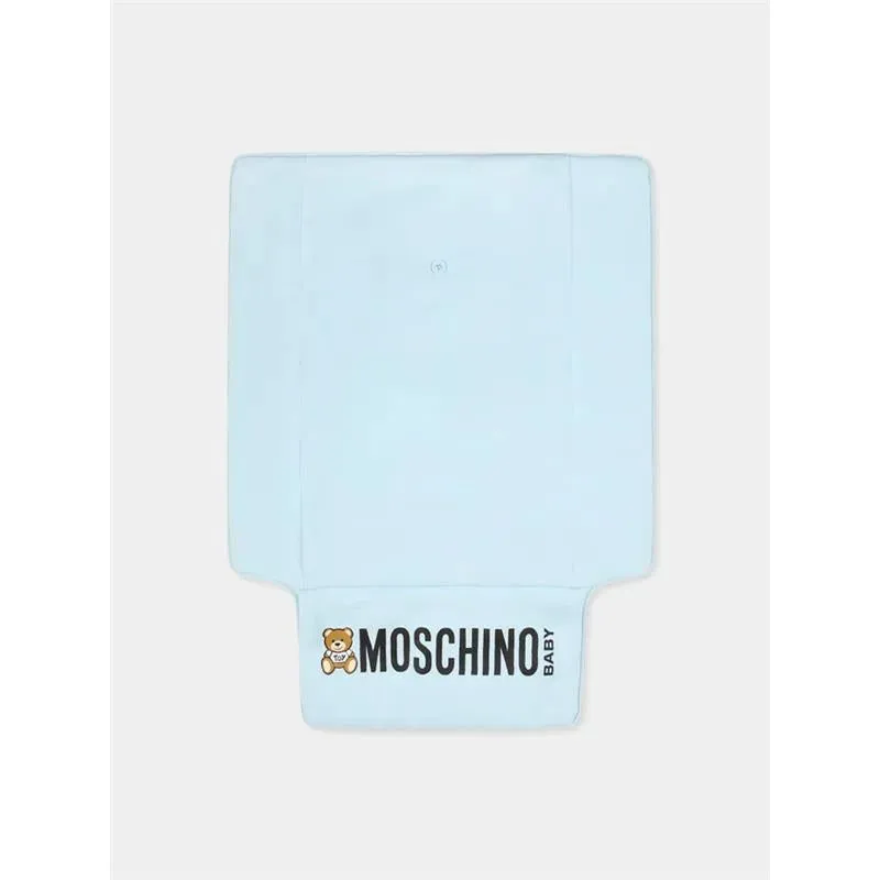 Moschino Baby - Logo Straps Diaper Bag With Changing Mat, Light Blue