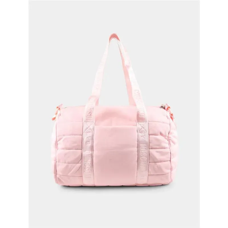 Moschino Baby - Logo Straps Diaper Bag With Changing Mat, Light Pink