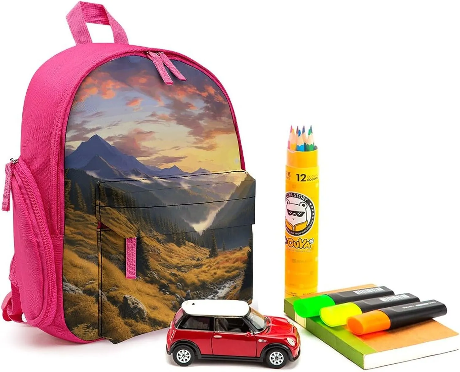 Mountain Sunset Landscape Travel Backpack Casual Bag Lightweight Hiking Backpacks for Business, Travelling, Hiking