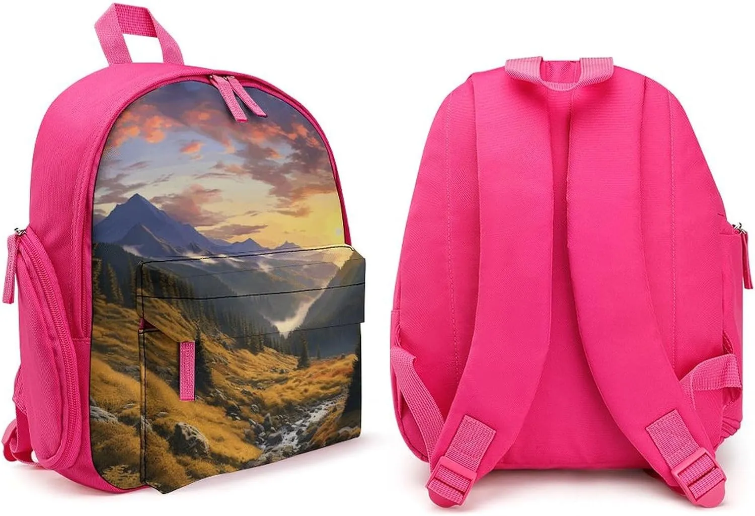 Mountain Sunset Landscape Travel Backpack Casual Bag Lightweight Hiking Backpacks for Business, Travelling, Hiking