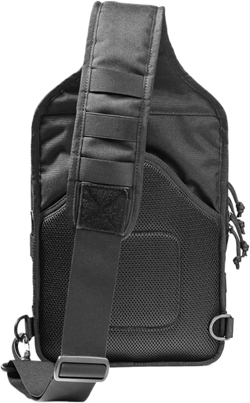 Multi-function Camous Bag Outdoor Hiking Travel Oblique Satchel Chest Bag 1000D Sports Shoulder Bag(Khaki)