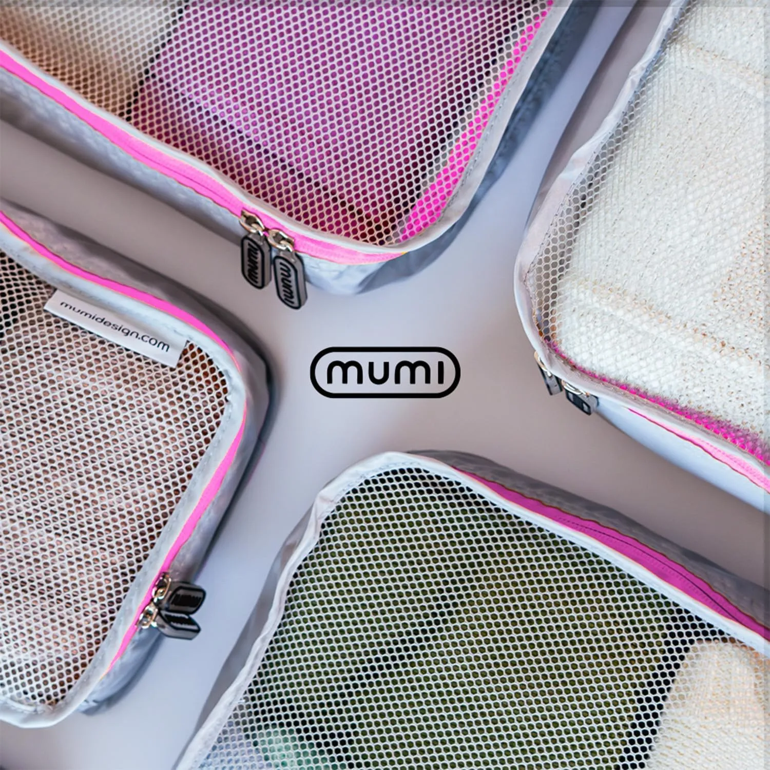 MUMI Packing Cubes – 5-Piece Compression Packing Cubes for Travel, Luggage Organizers for Suitcases, Carry-On Bags, Backpacks, and Duffel Bags – Space-Saving Travel Essentials - Purple