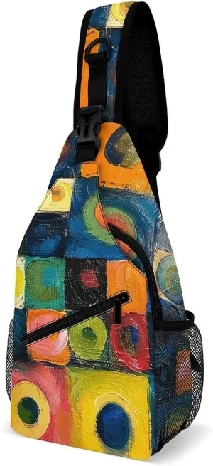 Music Symbols Love Sling Bag Lightweight Crossbody Chest Pack Travel Shoulder Bag with Adjustable Strap