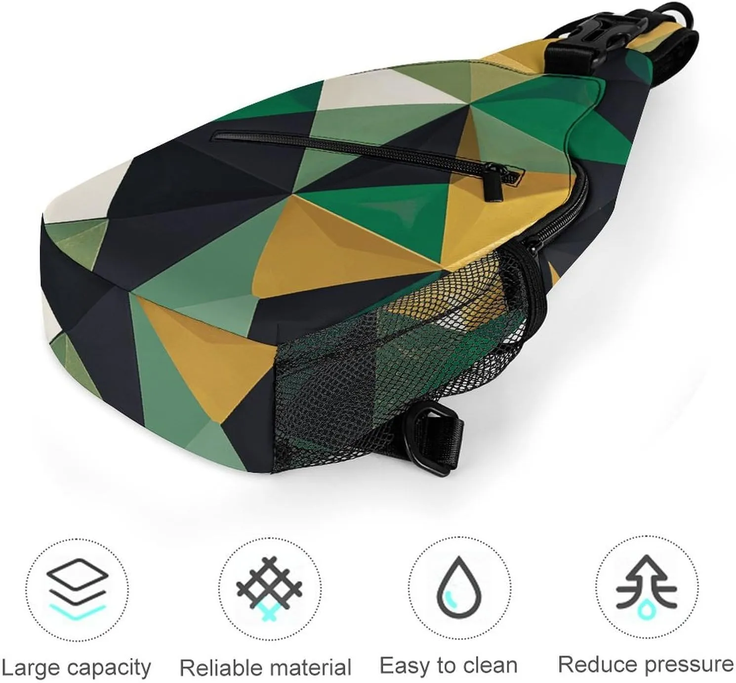 Music Symbols Love Sling Bag Lightweight Crossbody Chest Pack Travel Shoulder Bag with Adjustable Strap