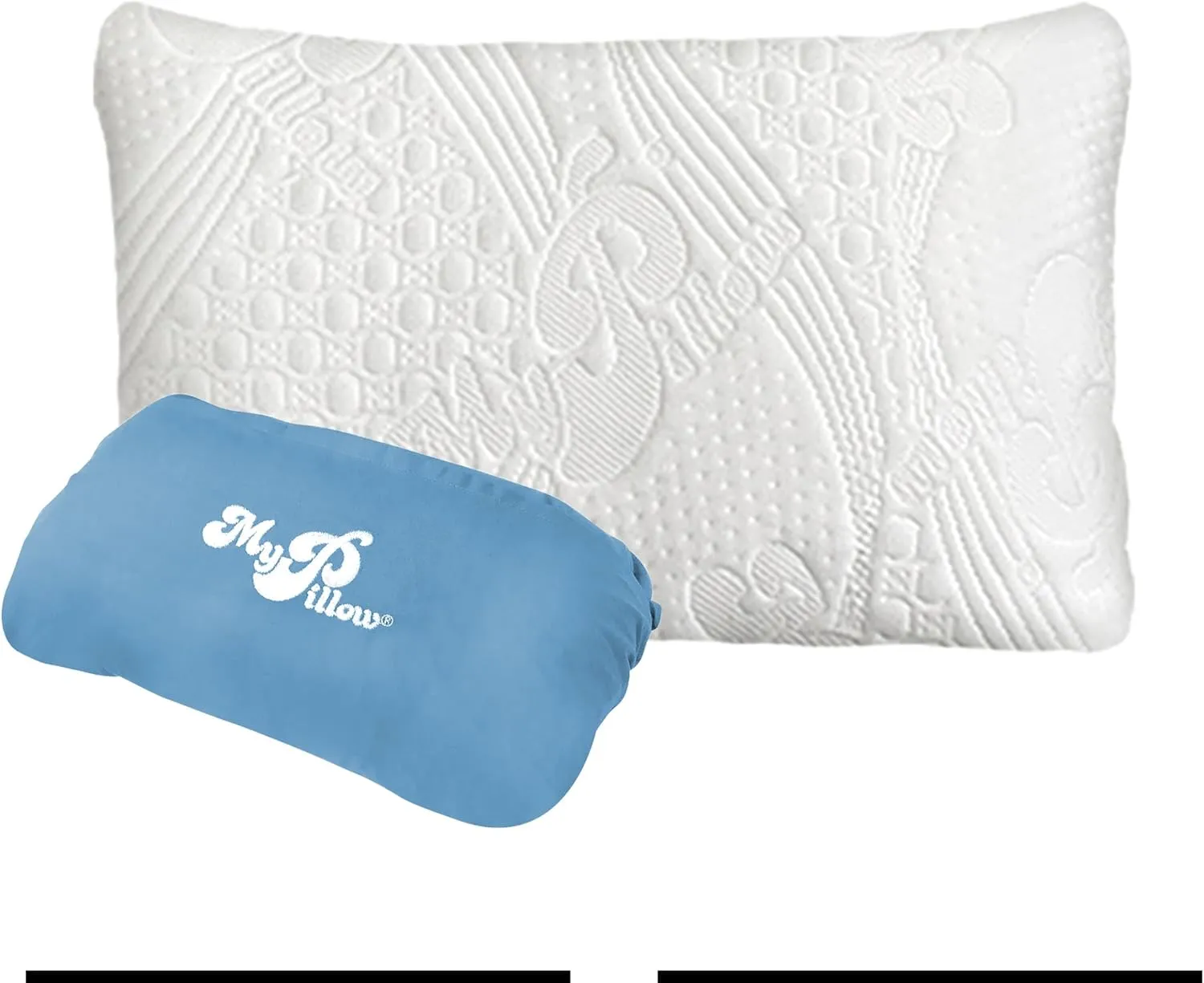 MyPillow Multi-Use Travel Pillow Compact Pillow for On-The-Go Comfort and Sleeping, Portable, Compact, Washable Pillow for Adult and Kids Neck Support [Flagstone]