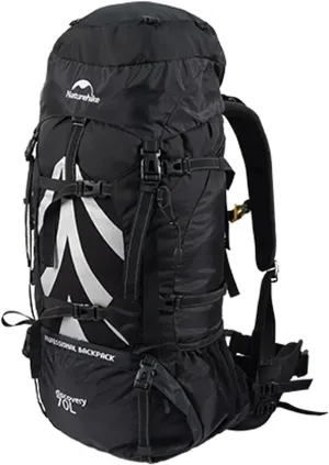 Naturehike 70 5L Lightweight Hiking Backpack, Tear-resistant Fabrics-Light CR Carrying System-Comfortable Weight-Bearing(Black)