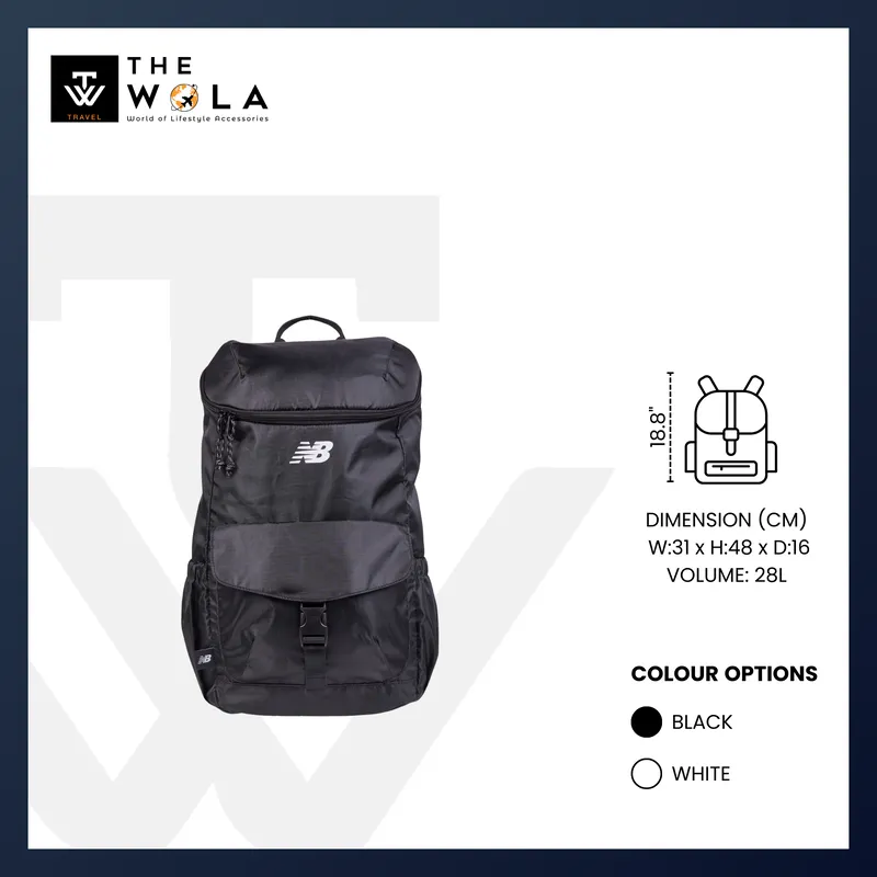 New Balance Essentials Top Loader Bag - Durable & Spacious Bag for Gym, Travel & Daily Use