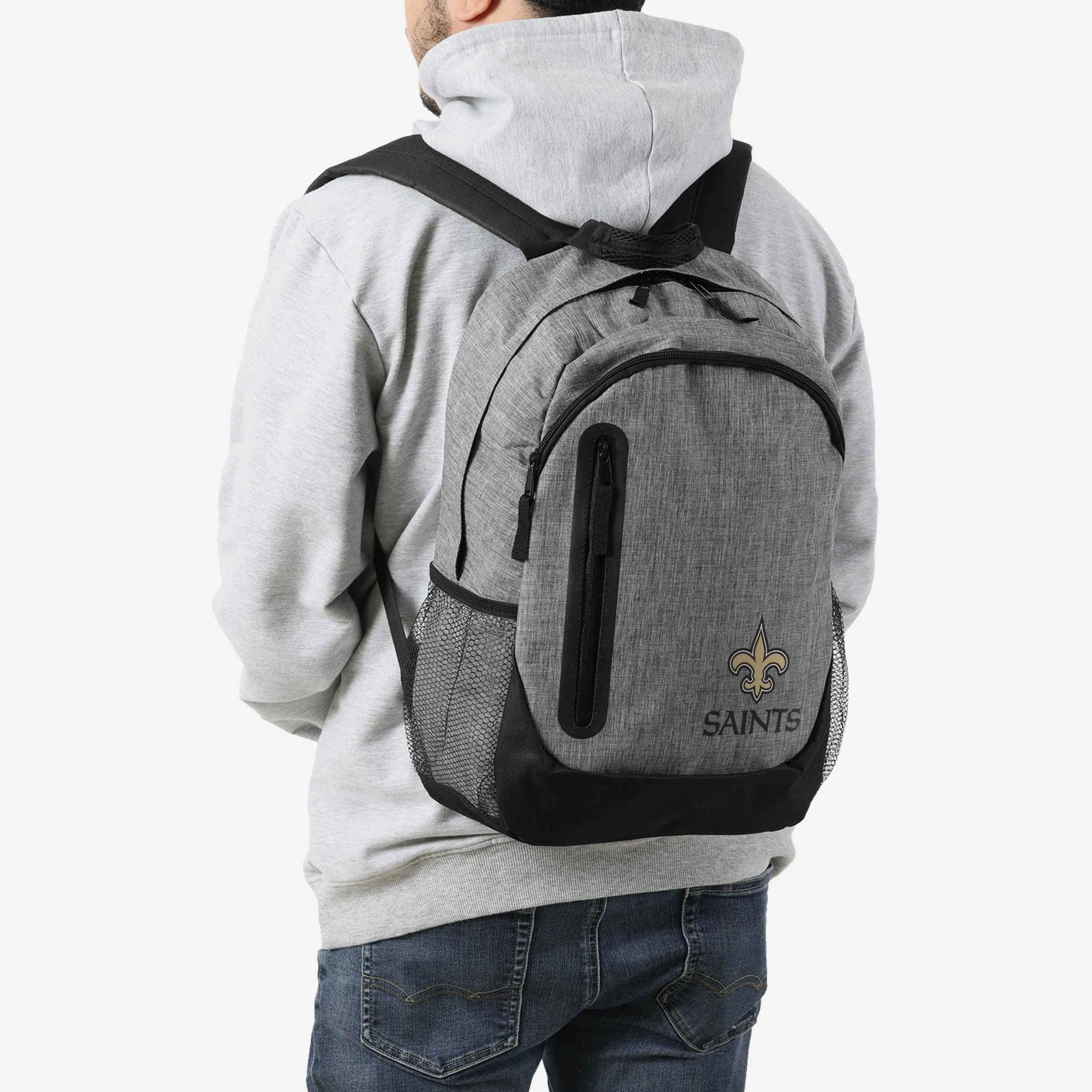 New Orleans Saints Heather Grey Bold Color Backpack