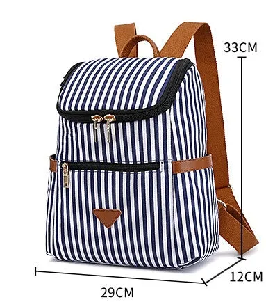 New Style Small Striped Backpack