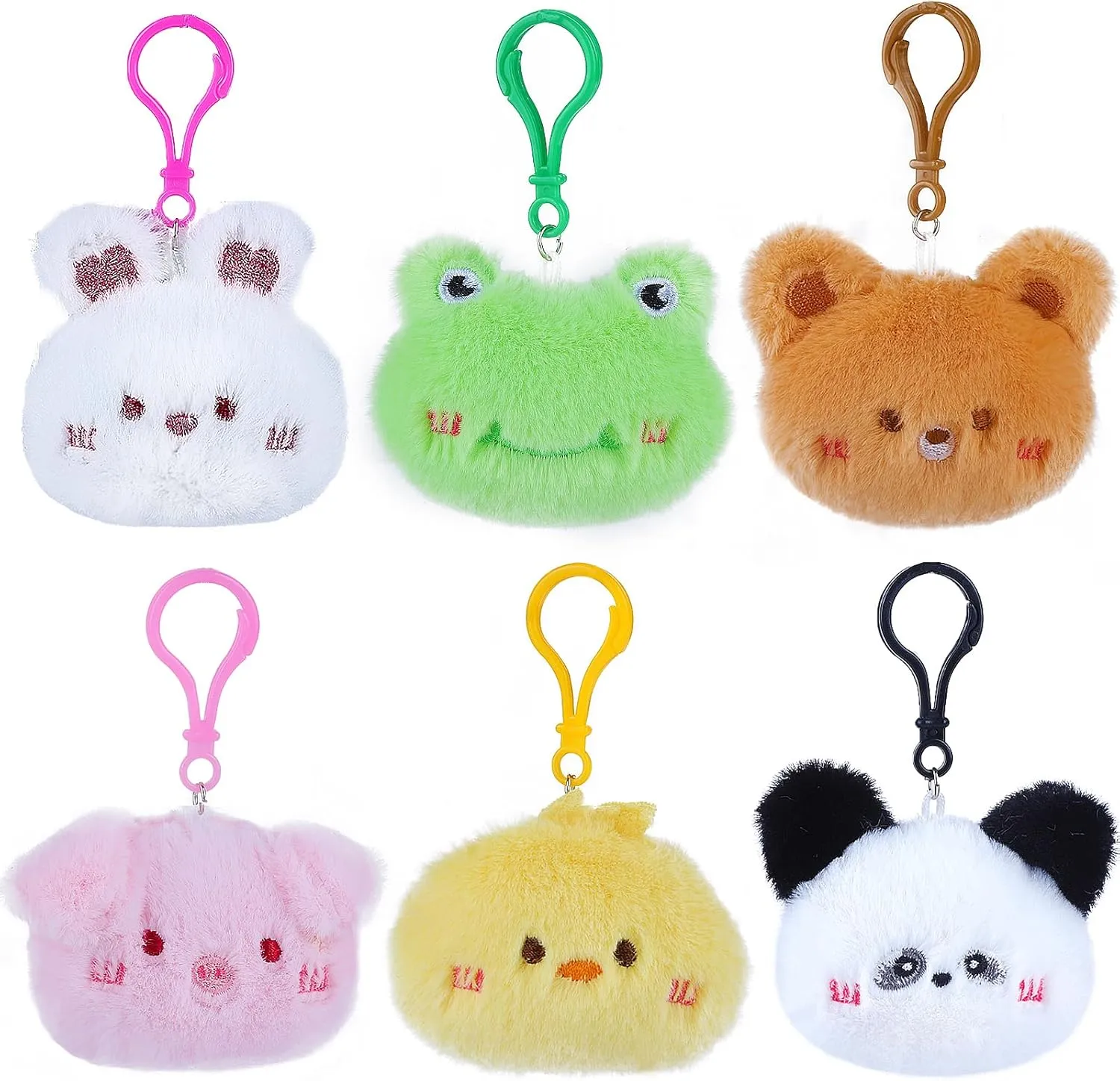 Niceup 28-Pack Mini Stuffed Plush Animals Party Favors Goodie Loot Bags Fillers Keychains Mini Claw Machine Toys, Cute Small Animal Stuffed Plush Bulk for Kids Toddlers Class Reward Gift Birthday