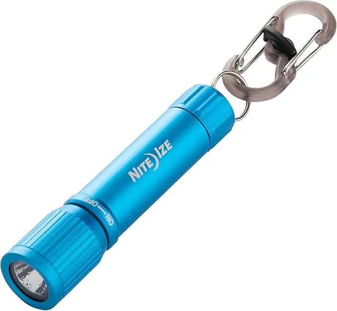 Nite Ize Radiant 100 Keychain Flashlight - Waterproof Mini Keychain Flashlight with Bright 100 Lumen Light - Waterproof Flashlight for Backpacks and Keys - Keychain Flashlight - Blue