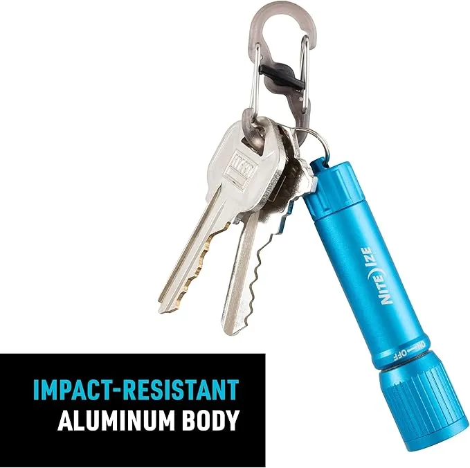 Nite Ize Radiant 100 Keychain Flashlight - Waterproof Mini Keychain Flashlight with Bright 100 Lumen Light - Waterproof Flashlight for Backpacks and Keys - Keychain Flashlight - Blue