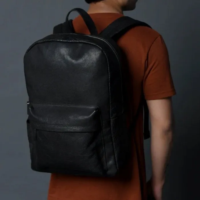 NoirTrek Leather Backpack