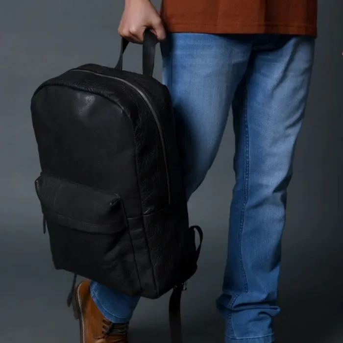 NoirTrek Leather Backpack